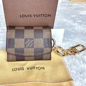 Louis Vuitton Damier Ebene Key holder Fob holder keychain or cufflinks case NICE